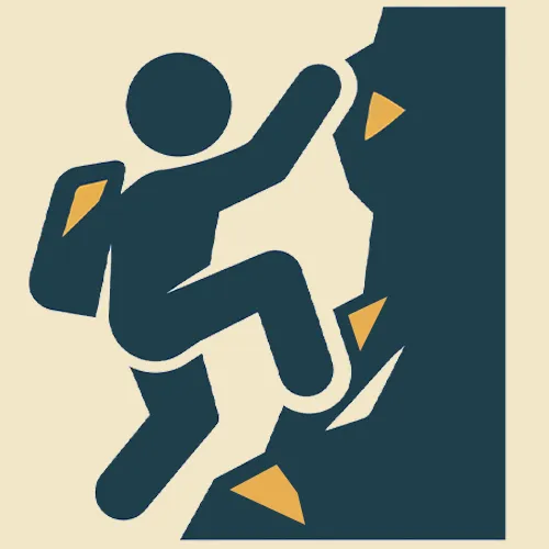 Illustration d’une personne pratiquant l’escalade.