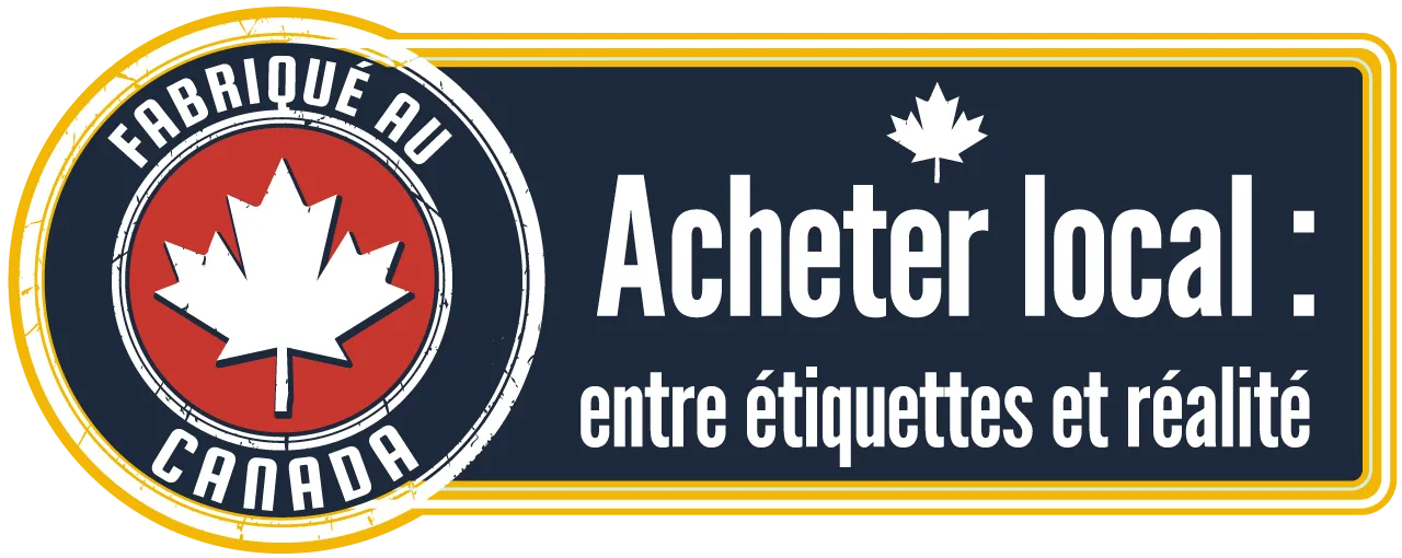 Affiche pourvue d’une étiquette avec une feuille d’érable indiquant « Fabriqué au Canada ».